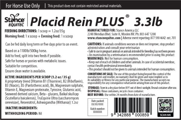 BACK LABEL USA Placid Rein Plus 3